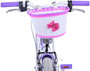 Bicicletta per Bambine 20" Freni Vbrake con Cestino e Portapacchi Viola e Bianco