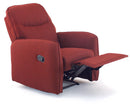 Poltrona Relax Reclinabile Manuale in Tessuto Kube Rossa