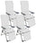 Set mit 4 klappbaren Liegestühlen 59 x 76 x 109 cm mit Fußstütze aus Aluminium und elfenbeinfarbenem Textilene
