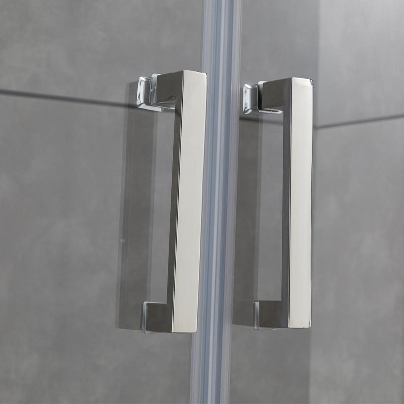 Porta Parete Doccia 2 Ante Scorrevoli in Cristallo Trasparente 6mm H195 Bonussi Giuly Varie Misure