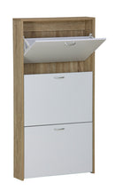 Scarpiera 3 Ante 60x14,5x116 cm in Pannello Truciolare Bianco/Sonoma