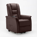 Poltrona Alzapersona Elettrica 1 Motore 68x77x109 cmin Similpelle Marrone