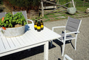 Tavolo Allungabile da Giardino in Alluminio Piano in Doghe Vorghini San Gimignano Bianco