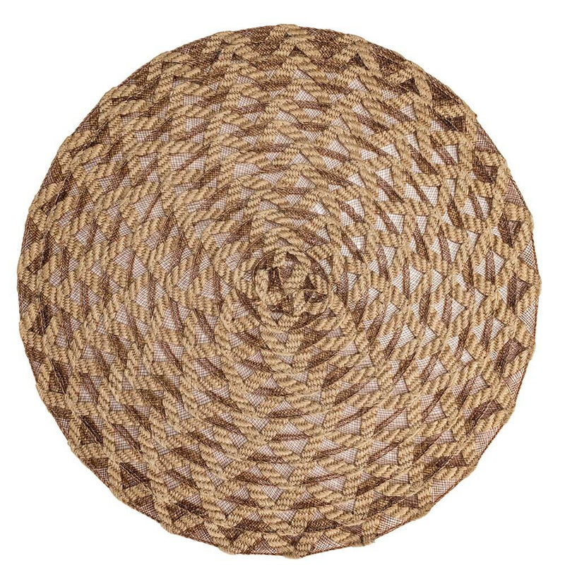 Set 4 Tovagliette Ø38x0,3 cm  in Lino e Poliestere VdE Tivoli 1996 Shades of chocolate