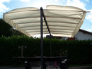 Pergola a Baldacchino 2,5x3,5x2,2 m Telo in Poliestere Struttura in Alluminio Grigio Antracite Grigio Antracite
