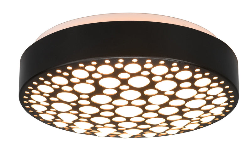 Plafoniera da Interno a LED in Plastica Nero Opaco