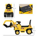 Escavatore Cavalcabile per Bambni 83x27x39 cm con Pinza Giallo e Nero