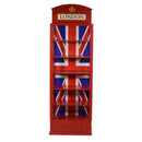 Libreria 6 Ripiani 1 Cassetto 48x27xh146 cm in Legno London Rosso
