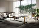 Tavolo Allungabile 180-284x90x77 cm Flame Bianco Frassino