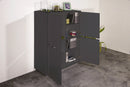 Credenza 4 Ante 100,1x41,4x126 cm Bloom Grigio Antracite Laccato Lucido