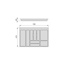 Portaposate Optima Vertex/Concept 500mm Plastica Grigio Antracite Emuca