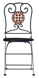 Sedia Pieghevoli da Giardino 40x50x93 cm in Ferro Nere