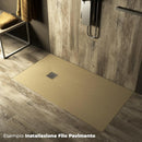 Piatto Doccia in Pietra  Pedrinelli Ardesia Stone Side Beige Varie Misure