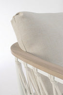 Divano da Giardino 2 Posti con Cuscini 140x75x85h cm in Alluminio e PP Fenix Vapor 