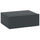 Comodino Sospeso Moderno 40x30x15 cm con Cassetto in Legno Nero