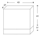 Pensile Bagno Lavanderia con 1 Anta e Vano a Giorno 43x27x58 cm in Nobilitato Olmo Bianco