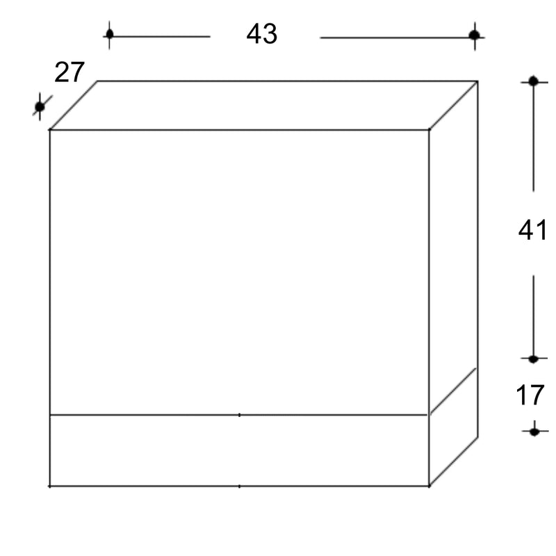 Pensile Bagno Lavanderia con 1 Anta e Vano a Giorno 43x27x58 cm in Nobilitato Olmo Naturale