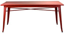 Tavolo Rettangolare in Metallo Bristol Rosso