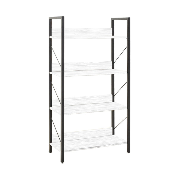 Bücherregal aus Holz 139 x 73 x 35 cm Regal 4 Regale für White Office acquista
