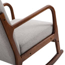 Poltrona a Dondolo 64x86x80 cm in Legno  Grigia