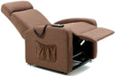 Poltrona Alzapersona Elettrica 1 Motore Reclinabile a Motore in Tessuto Marta Marrone