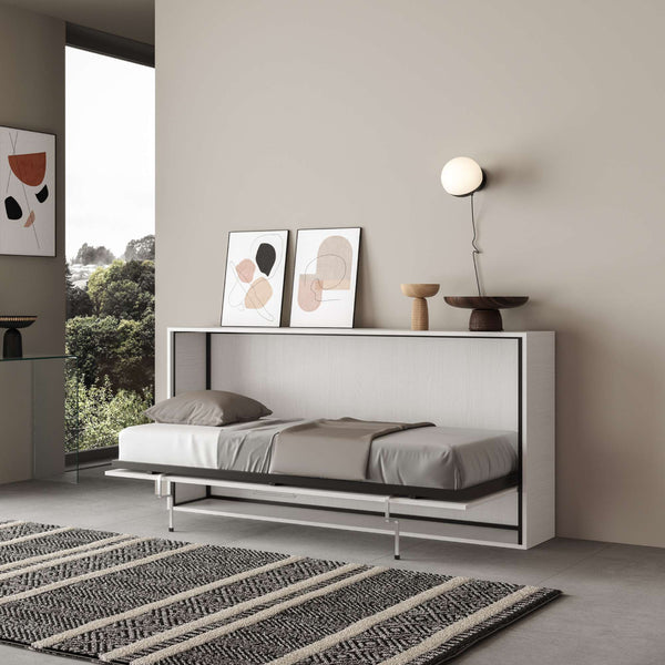 Letto Singolo a Scomparsa Salvaspazio Orizzontale Kando H97 cm Bianco online