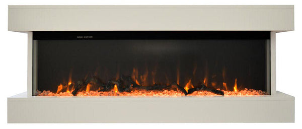 Elektrischer Bodenkamin Flammeneffekt 1500W Alaro Weiß acquista