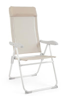 Set 4 Sedie Sdraio Pieghevole 57x65x110 cm in Alluminio Cayo Grigio Ghiaccio