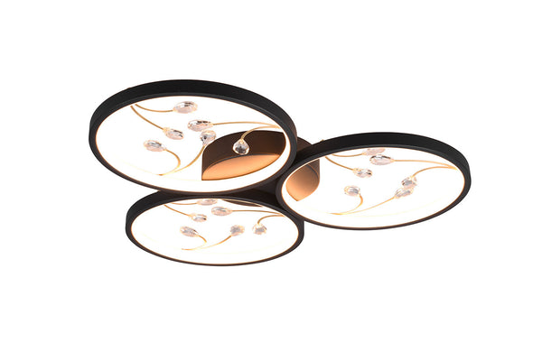 prezzo Plafoniera da Interno a LED in Metallo Nero Opaco