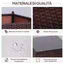 Set Salotto da Giardino in Rattan Sintetico 2 Poltrone e Tavolino Marrone 