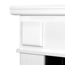Camino Elettrico da Pavimento 99,7x103,4x27 cm Effetto Fiamma 2000W Oscar & Pluton Bianco/nero