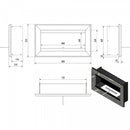 Camino a Bioetanolo da Parete 88x51 cm Flig Las Vegas Bronzo