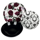 Servizio Piatti 18 Pezzi in Porcellana e Gres VdE Tivoli 1996 Rose Baroque