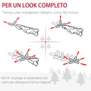 Albero di Natale Artificiale H210 cm 1914 Rami con Luci LED Verde