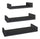 Set 3 Mensole da Parete 60-50-40x23,7x8 cm in Fibra di Legno Calamita Maxi  Nero