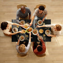 Tavolo da Pranzo Allungabile per 4-6 Persone 70-140x80x77,5 cm in Legno e Acciaio  Nero      