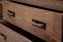 Mobile Mumbai 175x40x77 cm in Legno di Acacia e in Ferro Marrone e Nero