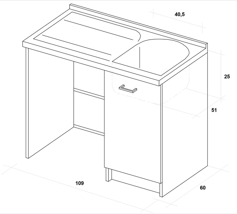 Lavatoio e Coprilavatrice 109x60x89cm Asse in Termoplastico Montegrappa Marella Bianco Destro con Cesto