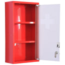 Armadietto per Medicinali Rosso 25x12x48 cm 