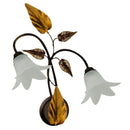 Applique 2xE14 Montatura Marrone Ramato Vetro Paglierino E-Energy Giorgia