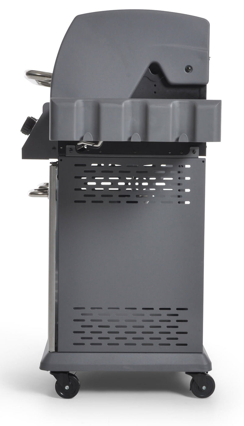 Barbecue a Gas GPL 4 Fuochi 133x57x112 cm in Acciaio Silver