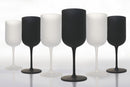 Set 6 Calici Frosted in Vetro 450 ml Villa d'Este Home Tivoli Masai Black