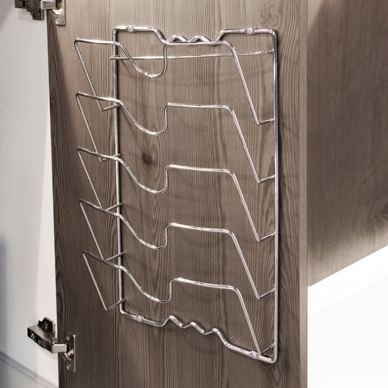 Supporto Supra per Appendere Coperchi Imballo 1 Pezzo Cromato Brillo Acciaio Emuca