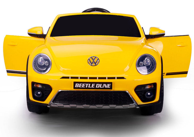 Macchina Elettrica per Bambini 12V con Licenza Volkswagen Maggiolino Gialla