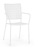 Sedia da Giardino 54x55x89h cm con Braccioli Lizette Bianco