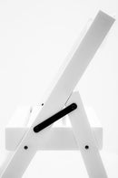 Sedia Scala Pieghevole 51x41xh75 cm in Legno Faggio Massello Bianco Laccato