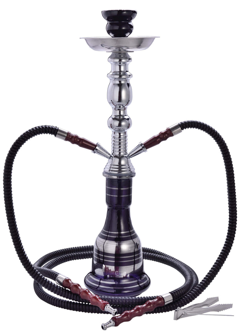 Narghilè 2 Tubi H50 cm con Pinza Carbone