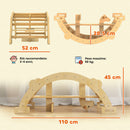 Arco Montessori per Bambini 2-4 Anni Convertibile in Dondolo 110x52x45 cm in Legno color Legno      