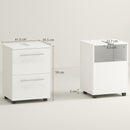 Mobile Sottolavabo Mobiletto Bagno Moderno 41,5x35,5x59 cm Rivestimento in Melamina Bianco      