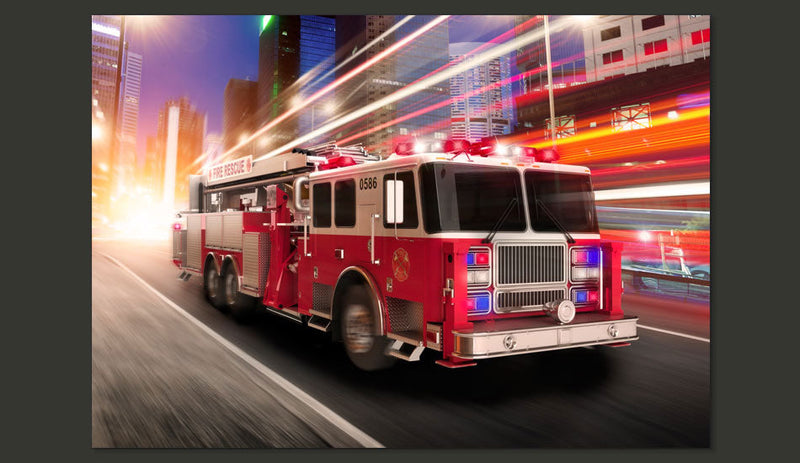 Fotomurale - Fire Truck Carta Da Parato Erroi